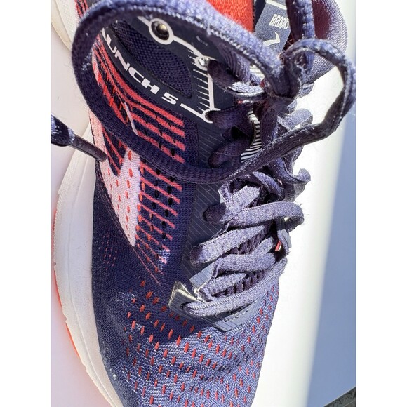 Brooks Launch 5 Women's Running Shoes Blue Coral Purple Low Top Size 10 Medium B - Picture 2 of 11